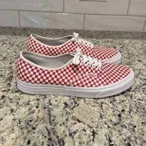 Vans Authentic Van Doren Special Checkerboard Red Size 10 Used